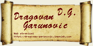 Dragovan Garunović vizit kartica